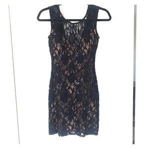 BDarlin Midnight Blue Lace Dress